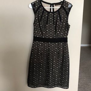 Beautiful black dress with tan patterns